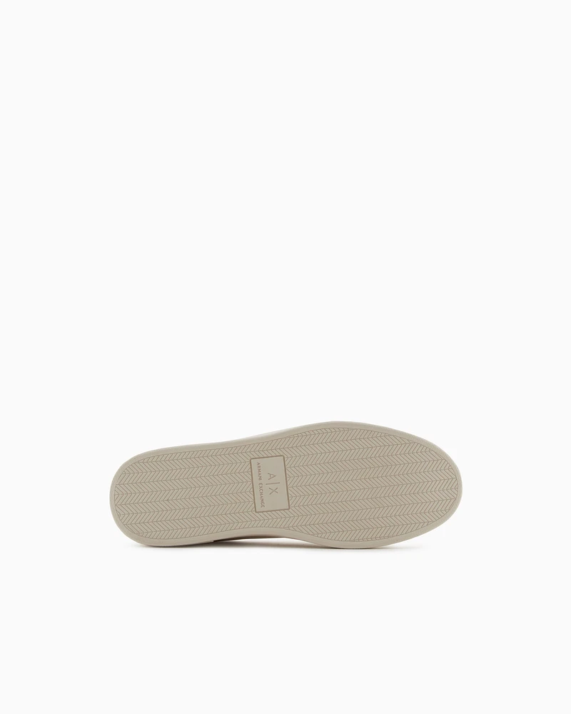 Armani Exchange - Sneakers with contrasting inserts, Man, Beige, Size: