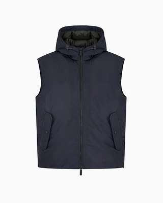 Armani Exchange - Sleeveless jacket with hood, Man, Navy Blue, Size: