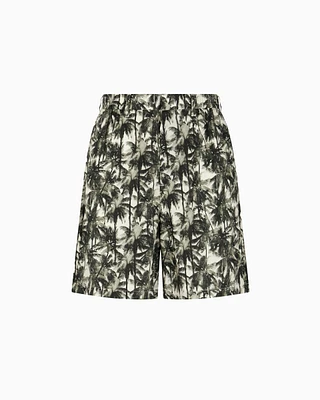 Armani Exchange - Cotton Bermuda Shorts, Man, Green, Size: