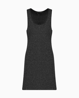 Armani Exchange - Short sheath dress lurex fabric, Woman, Black, Size: