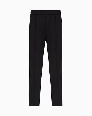 Armani Exchange - Regular fit trousers with contrasting band, Man, Black, Size: