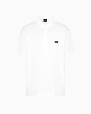 Armani Exchange - Regular fit mercerised cotton polo, Man, White, Size: