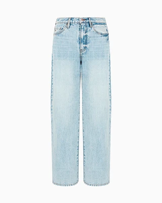 Armani Exchange - Relaxed fit jeans ASV rigid denim, Woman, Blue, Size: