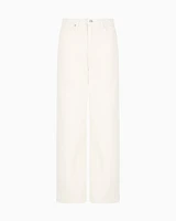 Armani Exchange - ASV Cotton and Lyocell Dye Denim Relaxed Fit Jeans, Woman, White, Size: