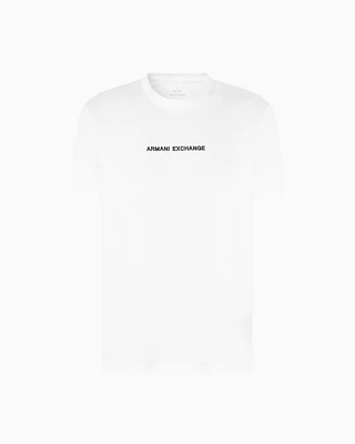 Armani Exchange - Regular fit T-shirt with logo print on the chest, Man, White, Size: