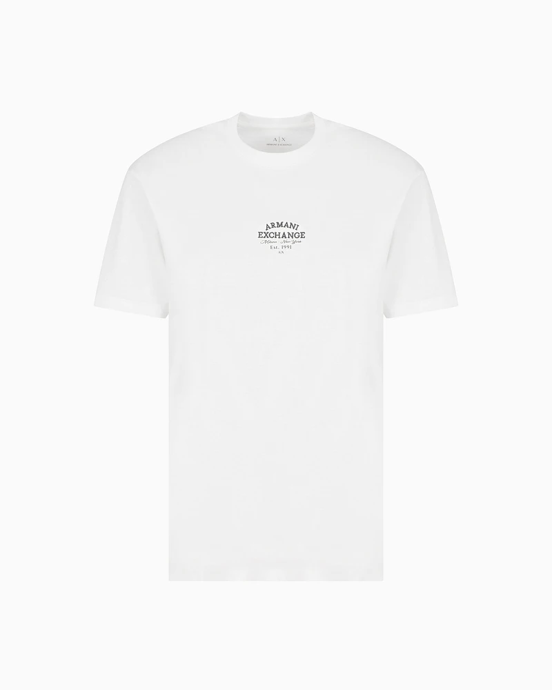 Armani Exchange - Regular fit cotton T-shirt with logo, Man, White, Size: