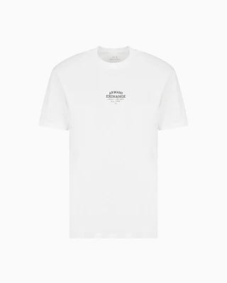 Armani Exchange - Regular fit cotton T-shirt with logo, Man, White, Size: