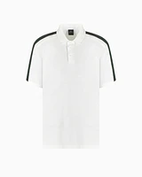 Armani Exchange - Regular fit piquet polo with shoulder bands, Man, White, Size: