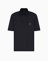 Armani Exchange - Regular fit pique polo, Man, Navy Blue, Size: