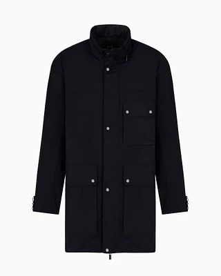 Armani Exchange - Trench with maxi pockets, Man, Navy Blue, Size: