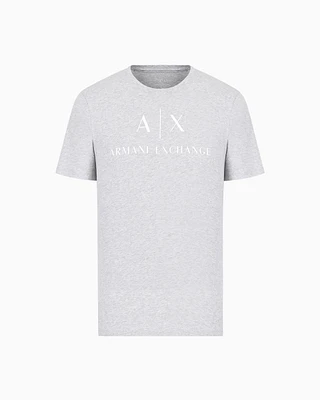 Armani Exchange - Slim fit jersey T-shirt with logo, Man, Grey, Size: