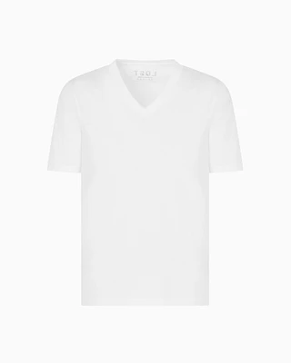 Armani Exchange - Slim fit T-shirt with V-neck, Man, White, Size: