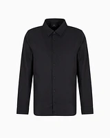 Armani Exchange - Regular fit cotton jacquard shirt, Man, Black, Size: