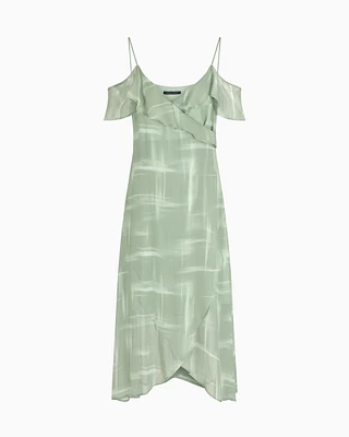 Armani Exchange - Long dress in viscose chiffon, Woman, Green, Size: 4