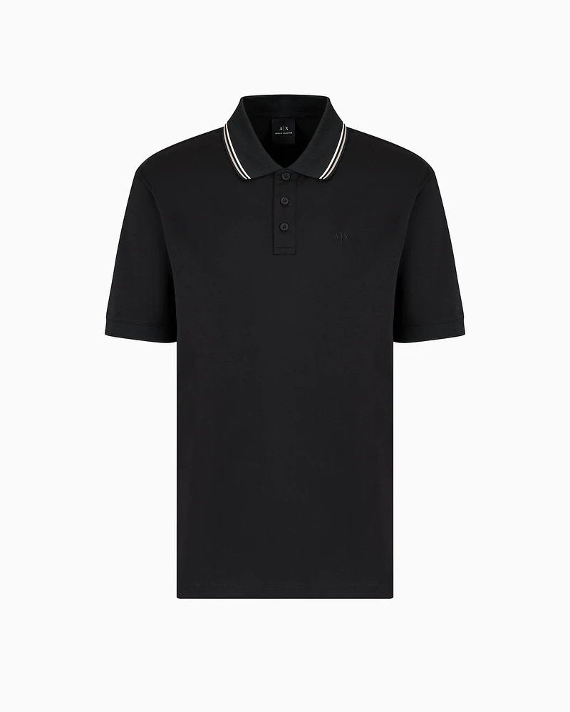 Armani Exchange - Regular fit polo shirt mercerised cotton, Man, Black, Size:
