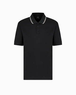 Armani Exchange - Regular fit polo shirt mercerised cotton, Man, Black, Size: