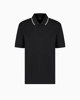 Armani Exchange - Regular fit polo shirt mercerised cotton, Man, Black, Size: