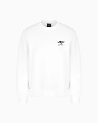 Armani Exchange - Lost sound crewneck sweatshirt, Man, White, Size: