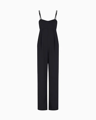 Armani Exchange - ASV Spaghetti Strap Long Jumpsuit, Woman, Black, Size: