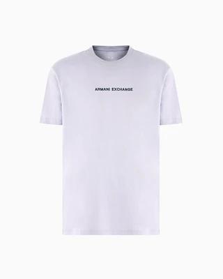 Armani Exchange - Regular fit T-shirt with logo print on the chest, Man, Purple, Size: