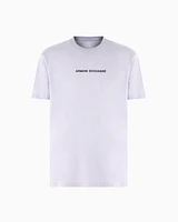 Armani Exchange - Regular fit T-shirt with logo print on the chest, Man, Purple, Size: