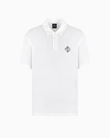 Armani Exchange - Regular fit cotton polo with logo, Man, White, Size: