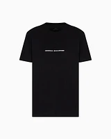 Armani Exchange - Regular fit T-shirt with embossed logo, Man, Black, Size: