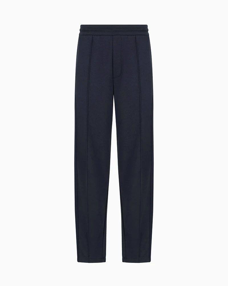 Armani Exchange - Regular fit trousers with contrasting band, Man, Navy Blue, Size: