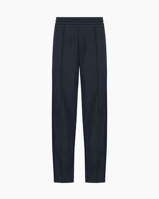 Armani Exchange - Regular fit trousers with contrasting band, Man, Navy Blue, Size: