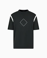 Armani Exchange - Regular fit T-shirt with logo print, Man, Green, Size: