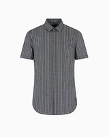 Armani Exchange - Slim fit short sleeve shirt, Man, Black, Size:
