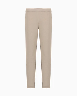 Armani Exchange - Soft yarn jogger pants with logo, Man, Beige, Size:
