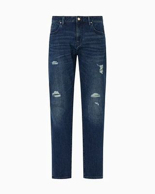 Armani Exchange -  J13 slim fit jeans cotton denim, Man, Blue, Size: