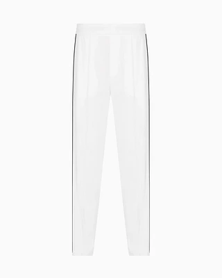 Armani Exchange - Regular fit trousers with contrasting band, Man, White, Size: