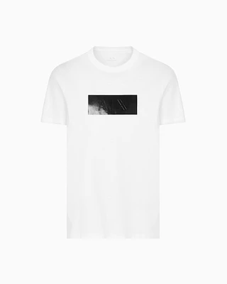 Armani Exchange - Regular fit t-shirt with vinyl logo print, Man, White, Size: