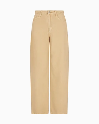 Armani Exchange - ASV Cotton and Lyocell Dye Denim Relaxed Fit Jeans, Woman, Camel, Size: