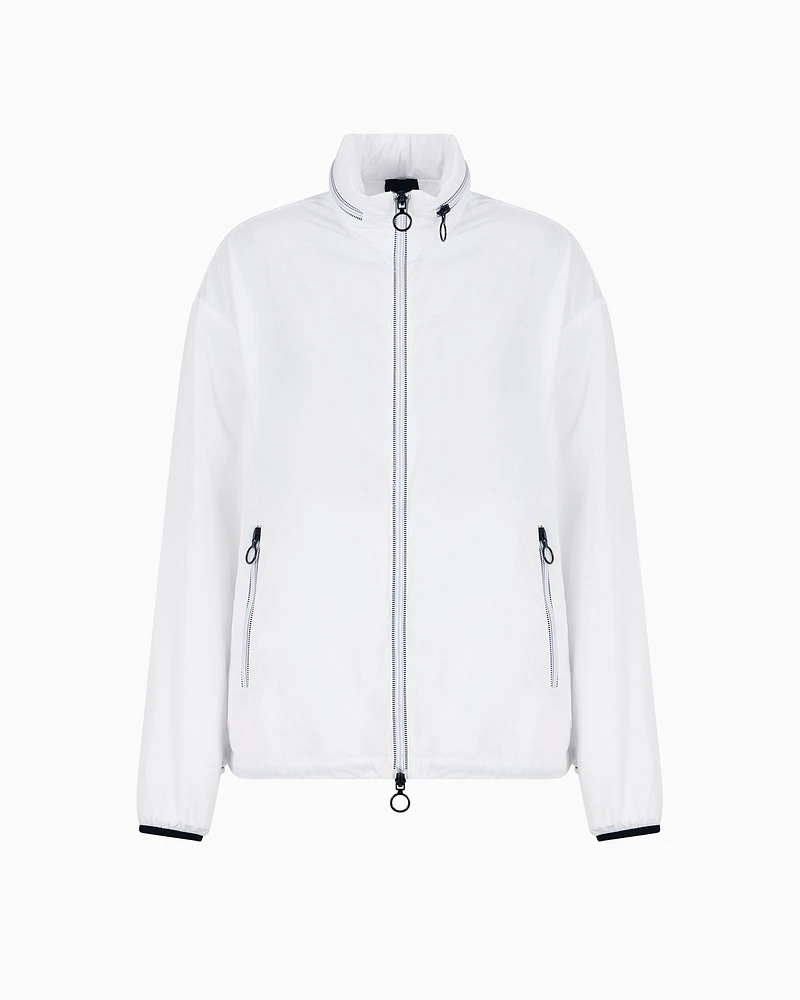Armani Exchange - Full zip jacket with removable hood, Woman, White, Size: