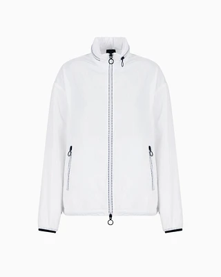 Armani Exchange - Full zip jacket with removable hood, Woman, White, Size: