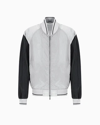 Armani Exchange - Bomber jacket with contrasting sleeves, Man, Grey, Size: