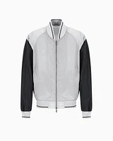 Armani Exchange - Bomber jacket with contrasting sleeves, Man, Grey, Size: