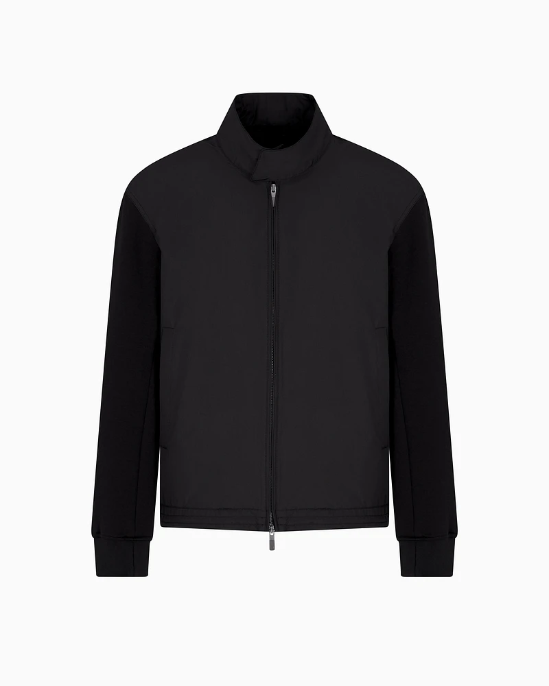 Armani Exchange - Full zip jacket cotton blend, Man, Black, Size: