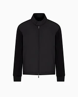 Armani Exchange - Full zip jacket cotton blend, Man, Black, Size: