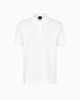 Armani Exchange - Regular fit polo shirt with tone-on-tone allover logo, Man, White, Size: