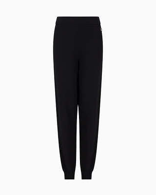 Armani Exchange - ASV Knitted Pants, Woman, Black, Size: