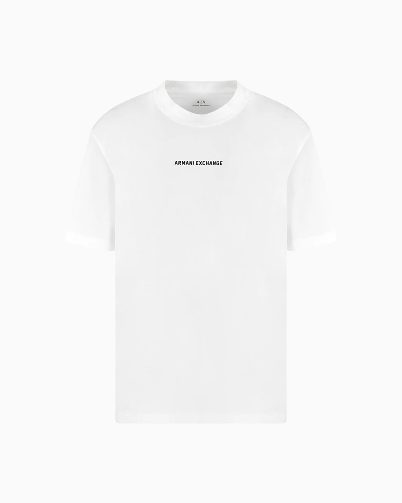 Armani Exchange - Regular fit T-shirt with logo print on front and back, Man, White, Size: