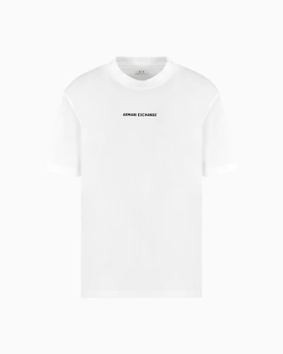 Armani Exchange - Regular fit T-shirt with logo print on front and back, Man, White, Size: