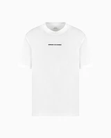 Armani Exchange - Regular fit T-shirt with logo print on front and back, Man, White, Size: