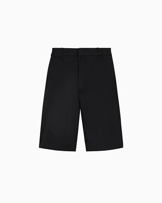 Armani Exchange - Cotton twill Bermuda shorts, Man, Black, Size:
