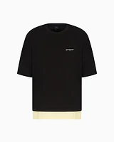Armani Exchange - Double effect short-sleeved sweatshirt, Man, Black, Size: