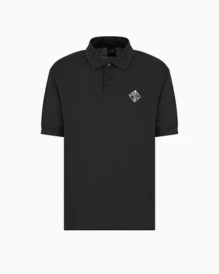 Armani Exchange - Regular fit cotton polo with logo, Man, Green, Size: